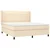 Vidaxl Box spring postelja z vzmetnico krem 180x200 cm blago