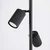 Sollux SL.2016 - Podna lampa KARBON 3xGU10/10W/230V crna