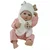 Reborn punčka dojenček s šalom, kapo in dodatki – 43 cm