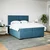Vidaxl Box spring postelja z vzmetnico modra 200x200 cm žamet