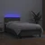 Vidaxl Box spring postelja z vzmetnico LED siva 80x200 cm umetno usnje