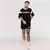 GymBeam Premium Heavyweight Varsity T-Shirt Black