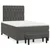 Vidaxl Box spring postelja z vzmetnico temno siv 120x190 cm žamet