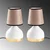 Opviq Set Stonih lampi 8022, 17x17x33 cm, IP20, 2 komada, Belo-smeđa