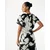 Mexx Ženska bluza MF006100661W, V-izrez, Belo-crna