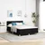 Vidaxl LED Box Spring Postelja z LED trakami Črna 160 x 200 cm blago