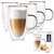 shumee Dvostenski termo kozarec za latte kavo DOUBLE 430 ml 4 kosi.