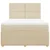VIDAXL Box spring postelja z vzmetnico krem 140x200 cm blago