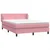Vidaxl Box spring postelja z vzmetnico roza 160x210 cm žamet