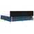 Vidaxl LED Box Spring Postelja z LED trakami Modra 200 x 200 cm blago