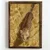 WallXpert uramljena MDF slika NAL037-46, leopard hoda kroz plitku vodu u zlatnim tonovima, 35,5 x 47 cm