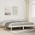 shumee vidaXL Zelo dolga postelja brez vzmetnice, bela, 180x220 cm, borov les