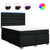 vidaXL Box spring postelja z vzmetnico črna 140x200 cm blago