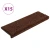 Prostirke za stepenice 15 kom 65x21x4 cm smeđe pravokutne rubove