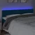Vidaxl LED posteljno vzglavje temno modro 160x5x78/88 cm žamet