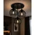 Plafonski luster SOLO BLACK 3xE27/60W/230V prečnik 30 cm