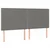 Vidaxl Box spring postelja z vzmetnico LED temno siva 200x200 cm blago