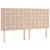 Vidaxl Box spring postelja vzmetnico LED kapučino 200x200 cm um. usnje