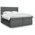 Vidaxl Box spring postelja z vzmetnico temno siva 200x200 cm blago