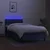 Box spring postelja z vzmetnico LED modra 100x200 cm blago