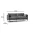 Atelier del Sofa Trosed Sino 87x90x217cm Sivi