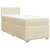 VIDAXL Box spring postelja z vzmetnico krem 90x190 cm blago