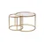 Hanah Home Set stolova za dnevnu sobu Aurum, 60x60x43cm, 42x42x39cm, 2 komada, Zlatne boje