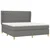 Vidaxl Box spring postelja z vzmetnico temno siva 180x200 cm blago