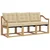 Set vanjskih sofa s jastukom 3 pcs Bijela i bež