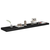 Plutajuće zidne police 2 kom crne 120 x 23,5 x 3,8 cm MDF
