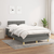 vidaXL Box spring postelja z vzmetnico temno siva 120x190 cm blago