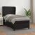 MAISON CHIC Box spring postelja - Vzmetna postelja z vzmetnico črna 80x200 cm umetno usnje SL7690, (21900190)