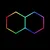 Hexagon LED tube 2 heads RGB 12V 410mm 11pcs