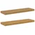 Polica na zidu 2 pcs Smeđa 80 x 23,5 x 4 cm Konstruirano drvo