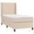 Krevet box spring madrac LED cappuccino 90x190cm umjetna koža