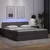 Krevet s prostorom za pohranu s LED-om Siva 180 x 200 cm