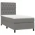 Vidaxl Box spring postelja z vzmetnico LED temno siva 80x200 cm blago