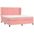 Vidaxl Box spring postelja z vzmetnico roza 180x200 cm žamet