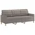 4-dijelni set sofa s jastucima smeđesivi od tkanine