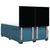 Vidaxl Box spring postelja z vzmetnico modra 160x200 cm žamet