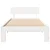 vidaXL postelja s headboard bela 100x200 cm trden borov les