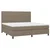 Vidaxl Box spring postelja z vzmetnico LED taupe 200x200 cm blago