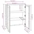Gornji element za komodu HAMAR boja meda 85x35x100 cm borovina