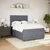 Vidaxl Box spring postelja z vzmetnico temno siva 140x200 cm žamet