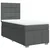 Vidaxl Box spring postelja z vzmetnico temno siva 100x200 cm blago