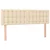 Greatstore Posteljno vzglavje 2 kosa krem 72x5x78/88 cm blago