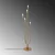 Opviq Podna lampa Bonibon-13237, 35 x 35 x 155 cm, 5 x E14, Zlatne boje