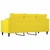 Vidaxl Trosed svetlo rumen 180 cm blago