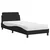 Krevet s madracem Dover crni 80 x 200 cm od tkanine