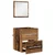 Set namještaja za kupaonicu s ladicama Smeđa 41 x 38,5 x 48 cm